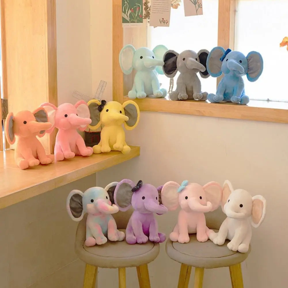 Adorable Cotton Elephant Plush Toys Soft Texture Kawaii Plush Doll Soothing Pillow Baby Shower