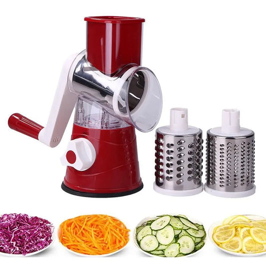 Multi color multifunctional drum type hand cranked vegetable slicer, household kitchen vegetable slicer, potato shred slicer