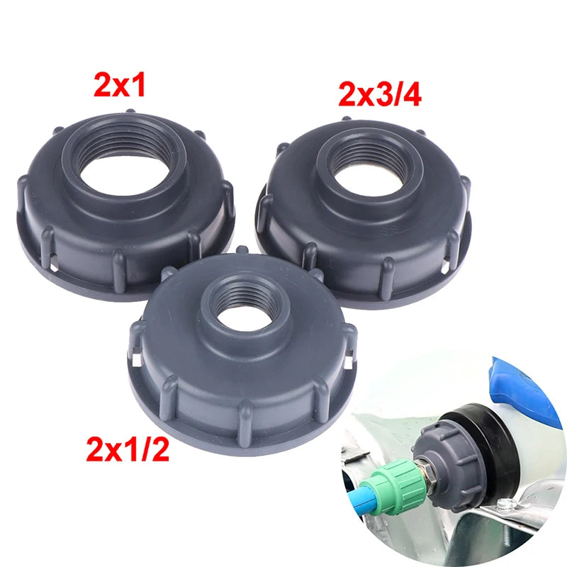 Durable S60X6 Coarse Threaded Cap 60mm Female thread to 1/2",3/4",1" Adaptor Connector IBC Tank fittings IBC Tank Adapter