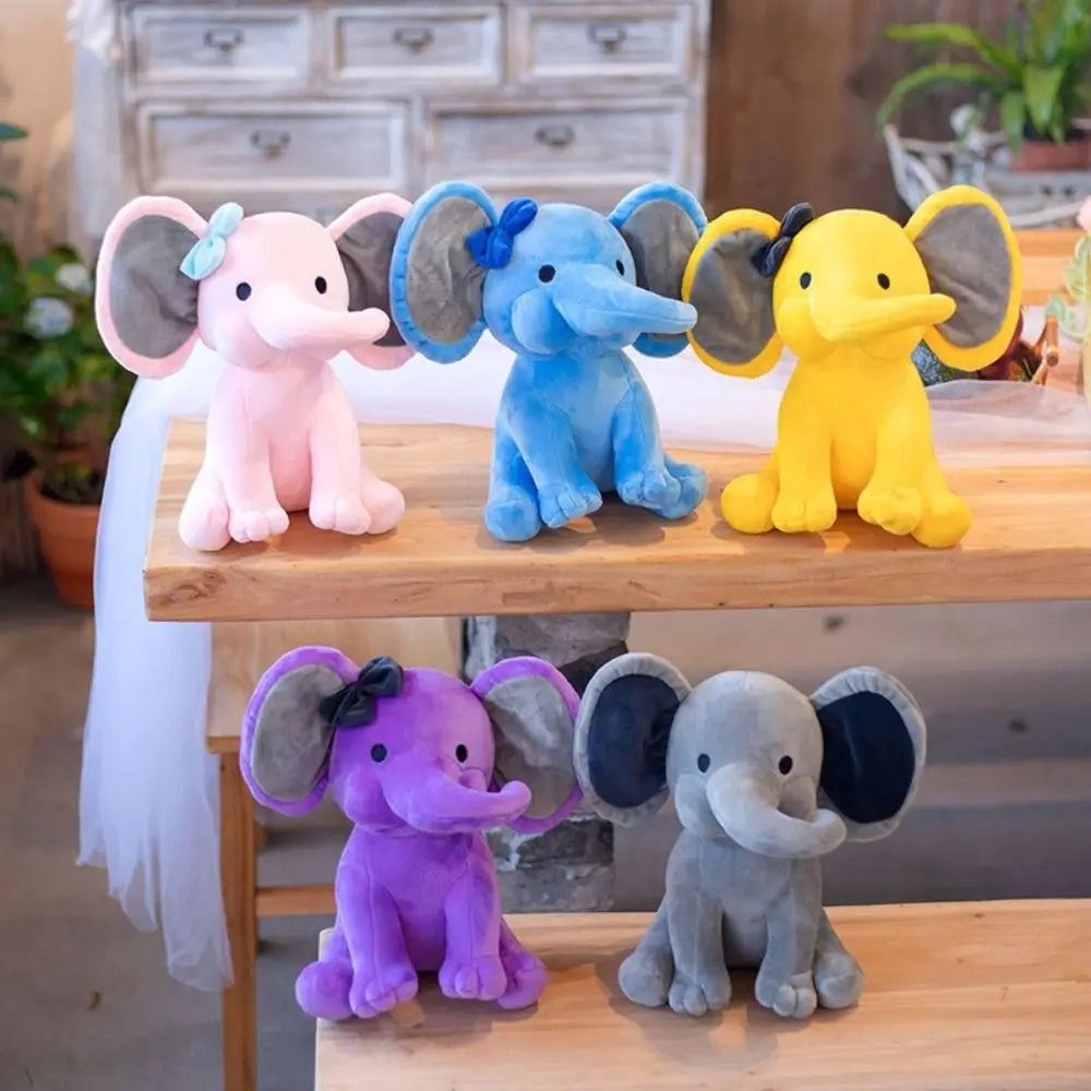 Adorable Cotton Elephant Plush Toys Soft Texture Kawaii Plush Doll Soothing Pillow Baby Shower