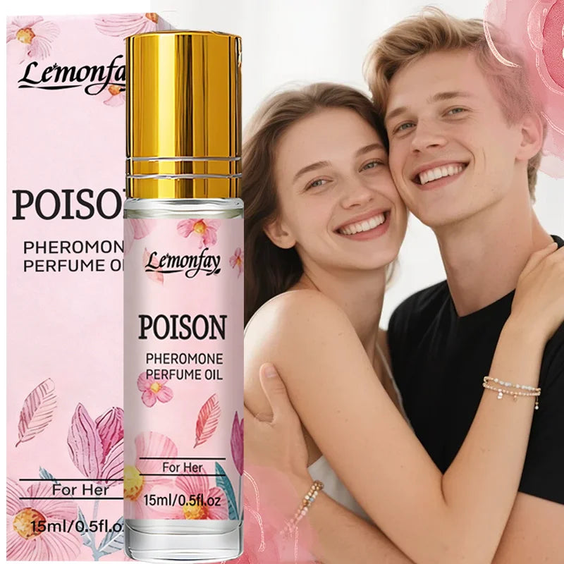 Lemonfay Poison Pheromone Perfume Oil For Her | Alluring Feminine Scent | Long-Lasting Portable Roll-On Fragrance 15ml