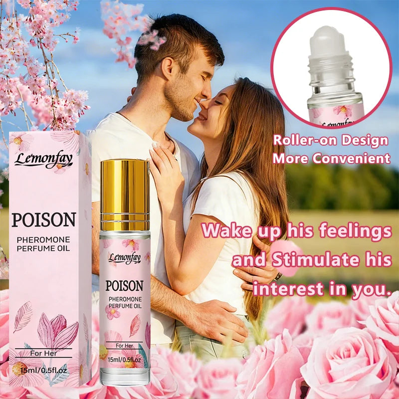Lemonfay Poison Pheromone Perfume Oil For Her | Alluring Feminine Scent | Long-Lasting Portable Roll-On Fragrance 15ml
